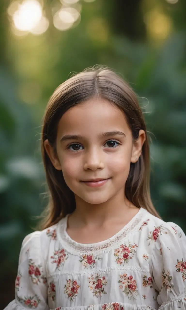 smiling girl with a natural background