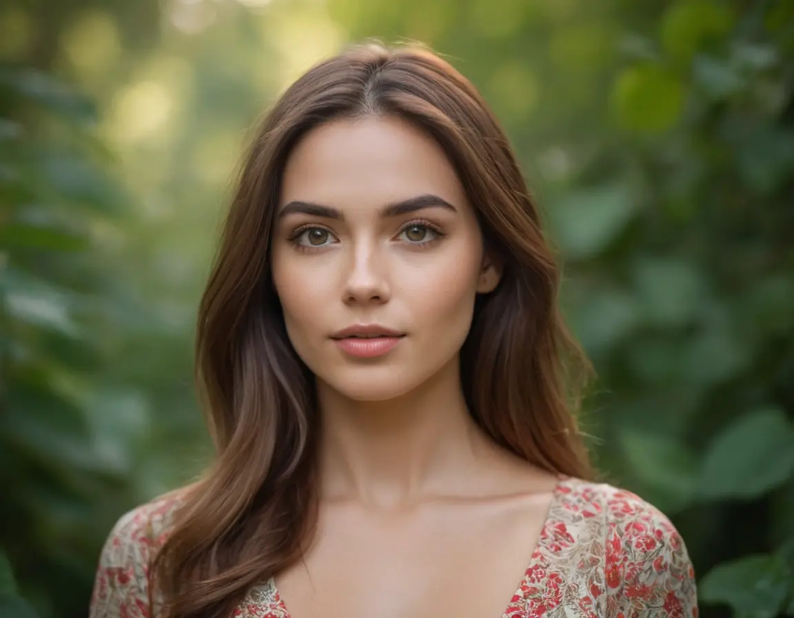 smiling woman with a natural background